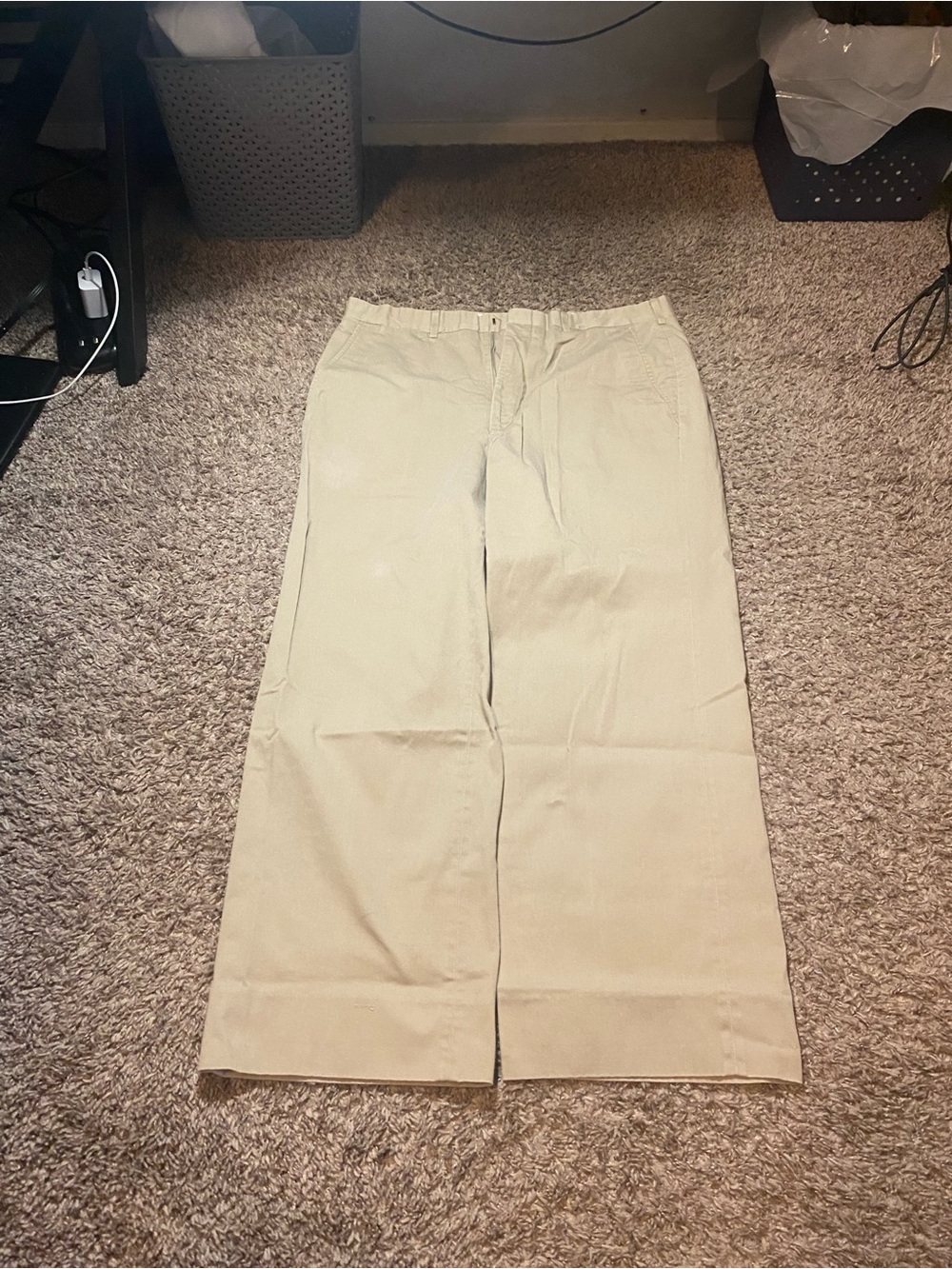 Brooks Brothers Tan Straight-Leg Chino Pants